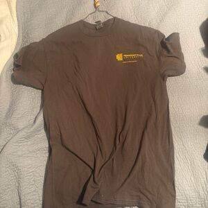 Gildan Brown Tee with Yellow Print